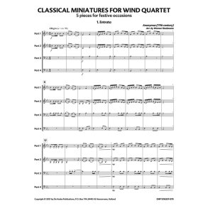 Classical Miniatures for Wind Quartet : 5 Pieces for Festive Occasions